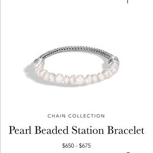 John Hardy fresh water pearl station bracelet